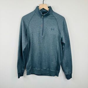 Under Armour Mens Pullover Shirt‎ Cold Gear M Gray Long Sleeve Quarter Zip Golf